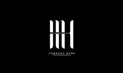 MH, HM, M, H Abstract Letters Logo Monogram