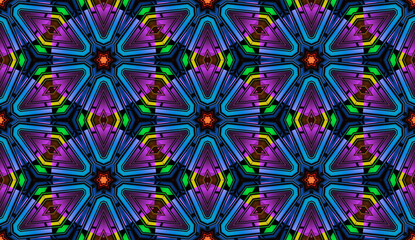 Geometric Tech Motion Seamless Background Pattern