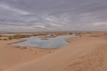 Gobi Desert of Inner Mongolia around Wuhai, China.