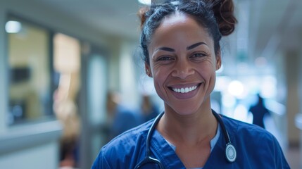 Portrait of a smiling nurse in a hospital
