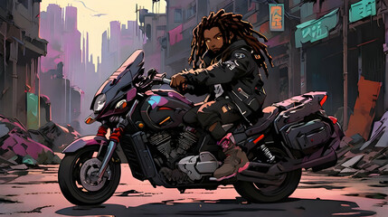 person on motorcycle
