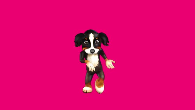 Fun Dog 3D Hiphop Dance series seamless loop