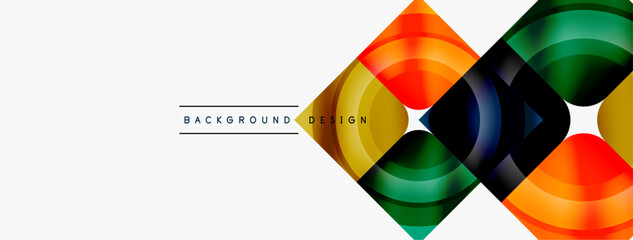 Obraz premium Circle abstract background. Wallpaper, banner, background, landing page, wall art, invitation, print, poster