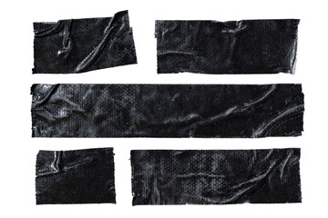 Set of black cloth tapes