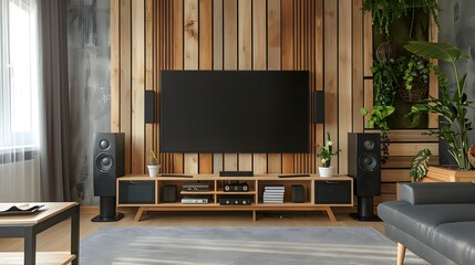 modern blank cabinet tv