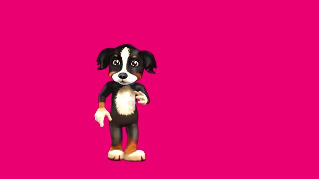 Fun Dog 3D Disco Dance series seamless loop