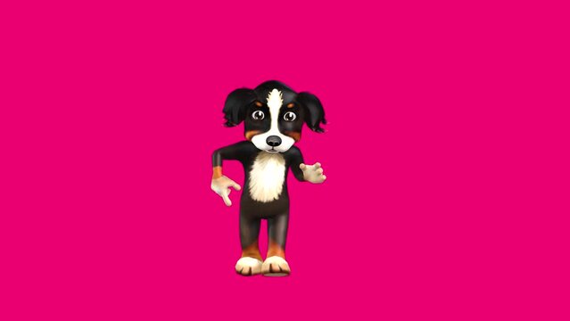 Fun Dog 3D Hiphop Dance series seamless loop
