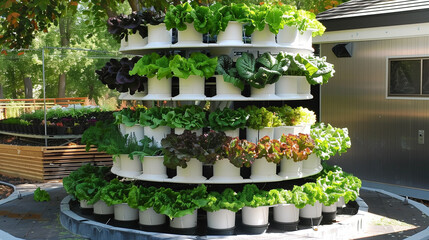modern Hydroponic farming concept, futuristic food farming techniques or technology, modern vertical farming 