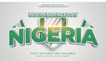 Editable text effects with the theme of independence day of world countries