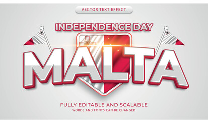 Editable text effects with the theme of independence day of world countries