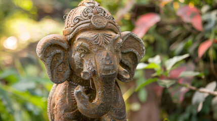 An upclose image of an elephant figurine commonly used as a symbol of wisdom and inner strength in Eastern healing practices such as Ayurveda.