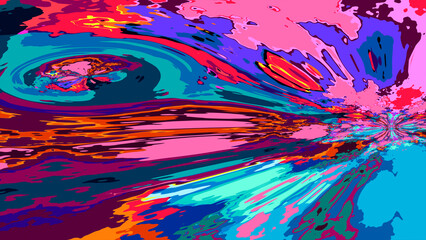 Colorful Abstract fluid Background for Summer Festival