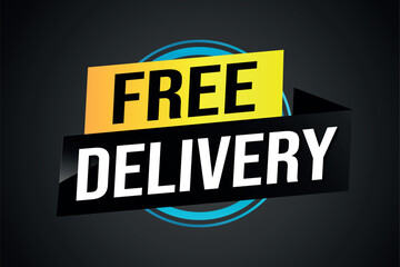 free delivery poster banner graphic design icon logo sign symbol social media website coupon

