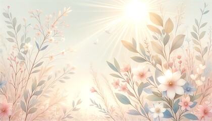 Illustration of Sunshine in Spring