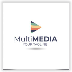 Vector multimedia logo design template