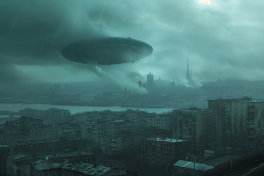 An alien flying saucer