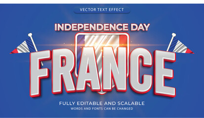 Obraz premium Editable text effects with the theme of independence day of world countries