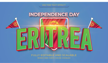Editable text effects with the theme of independence day of world countries