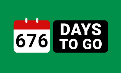 676 days to go last countdown. six hundred and seventy six days go sale price offer promo deal timer, 676 days only