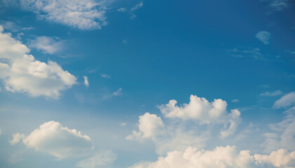 Naklejka na ściany i meble Blue sky with cloud pattern for background