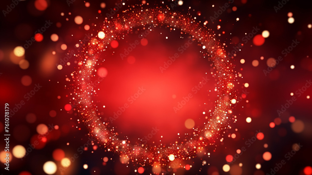 Canvas Prints 4k red bokeh particles glowing
