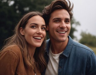 portrait of a happy couple