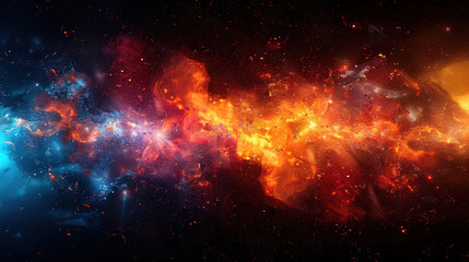 Fototapeta na wymiar Explosion of space. Created with Ai