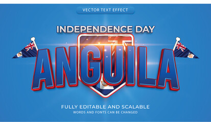 Naklejka premium Editable text effects with the theme of independence day of world countries