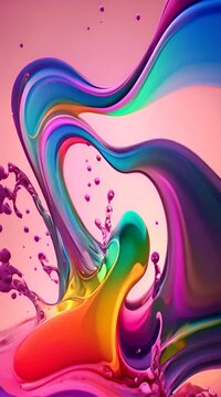 colorful liquid on abstract background