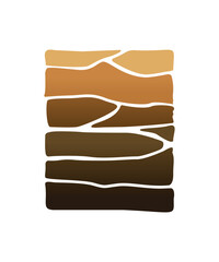 Soil layers pattern vector illustration