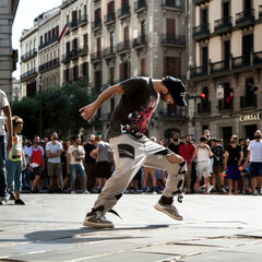 Dancers performing on the streets of Barcelona