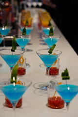 cocktails on the bar