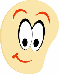 Unique abstract illustration of cartoon faces