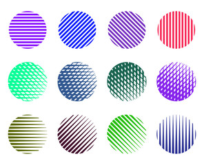 Retro collection with different forms and colors for banner or print.