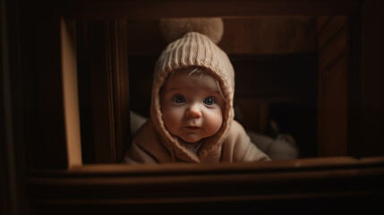 photo of a cute baby - obrazy, fototapety, plakaty