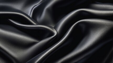 Fototapeta premium Close up detailed photo of fabric, showcasing the texture and pattern of a black or dark fabric. ideal for background or fashion design graphic resource. Generative AI