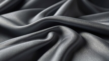 Close up detailed photo of fabric, showcasing the texture and pattern of a grey fabric. ideal for background or fashion design graphic resource. Generative AI