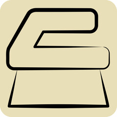 Icon Toilet Brush. related to Cleaning symbol. hand drawn style. simple design editable. simple illustration