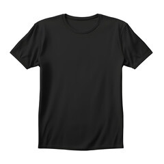 Solid Basic black T-Shirt Man unbranded on white and transparent background
