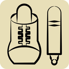 Icon Marker. related to Shoemaker symbol. hand drawn style. simple design editable. simple illustration