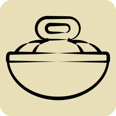 Icon Soybean. related to Vegan symbol. hand drawn style. simple design editable. simple illustration