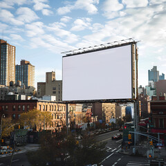 Obraz premium Blank Billboard in Urban Setting
