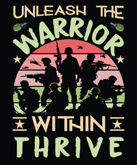 Warrior Legacy: Vintage Badge Tribute - Best T-Shirt Design for Army Veterans