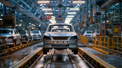 The production of vehicles never stops with the assembly line continuously and efficiently manufacturing cars 247.