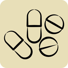 Icon Patient. related to Medical symbol. hand drawn style. simple design editable. simple illustration