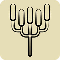 Icon Candelabra Tree. related to Kenya symbol. hand drawn style. simple design editable. simple illustration