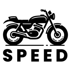 Motorcycle logo vector art illustration black color, a motorcycle logo concept 