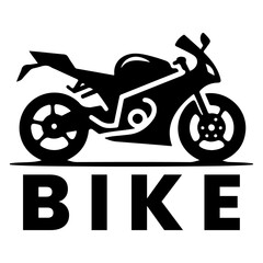 Motorcycle logo vector art illustration black color, a motorcycle logo concept 