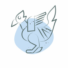 Icon Bird Statues. related to Cambodia symbol. Color Spot Style. simple design editable. simple illustration