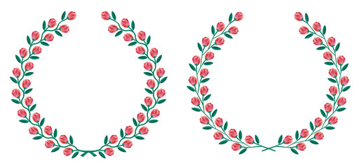 flower laurel wreath